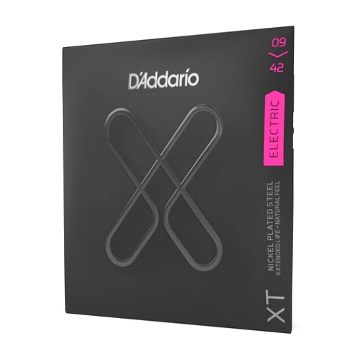 D'Addario Electric Guitar Strings, XT Nickel Coated, XTE0942, Super Light Gauge 09-42, 6-String Set, Pack of 1
