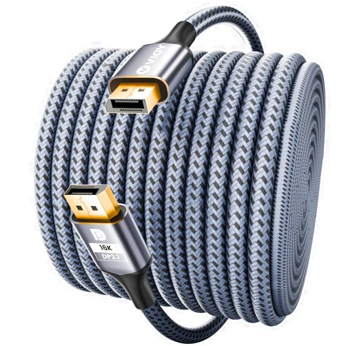 VIOY Displayport 2.1 Cable 3.3 FT, 80Gbps High Speed DP to DP Cord, Support 16K@60HZ 8K@120HZ 4K@240HZ 2K@360HZ Braided Display Port Cable with Dynamic HDR, DSC1.2a, Gaming Monitor, Graphics, PC, TV