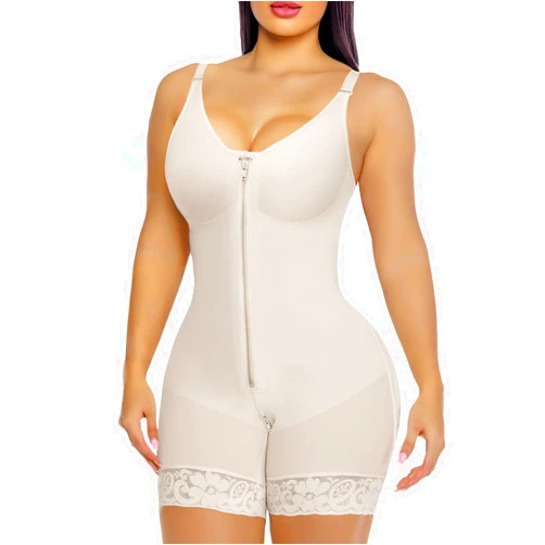 YIANNA Fajas Colombianas Moldeadoras Postpartum Shapewear Tummy Control for Women Butt Lifter Body Shaper with Zipper Crotch
