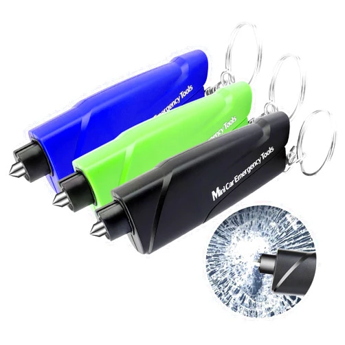 RAPUDA Window Breaker Seatbelt Cutter, 3-in-1 Glass Breaker and Seat Belt Cutter, 3 Pack Car Emergency Escape Tool for Automotive Accidents(Black/Green/Blue)