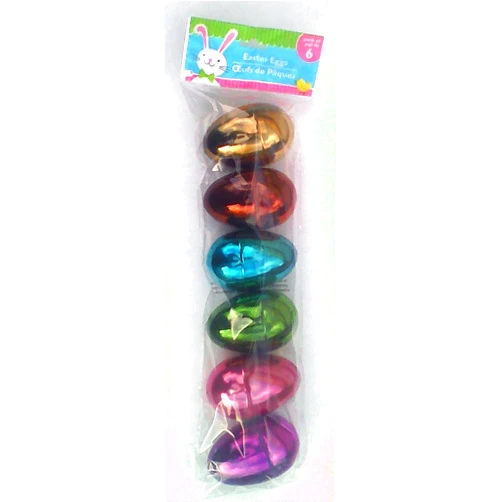 Greenbrier International 6 Large Metallic Easter Eggs - Fill Them with Candy