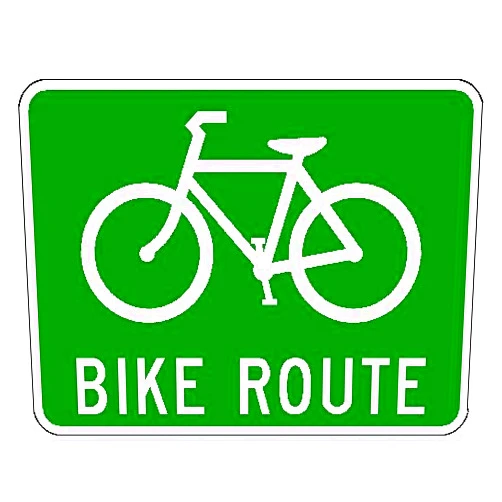 ZMKDLL Bike Route Sign Metal Vintage Pub Tin Sign Wall Decor 12