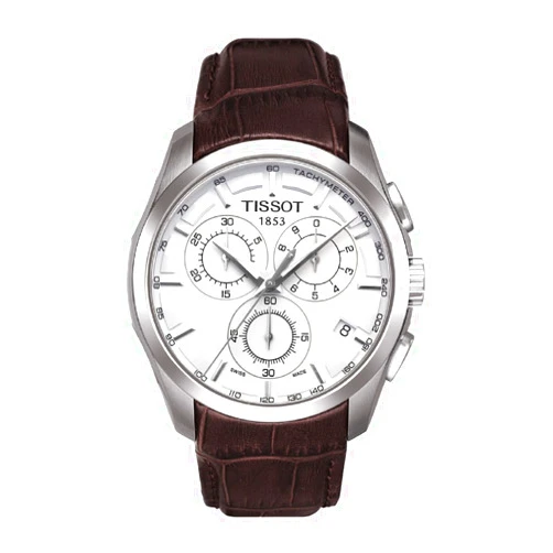 Tissot mens Couturier Chrono Quartz stainless-steel Dress Watch Brown T0356171603100