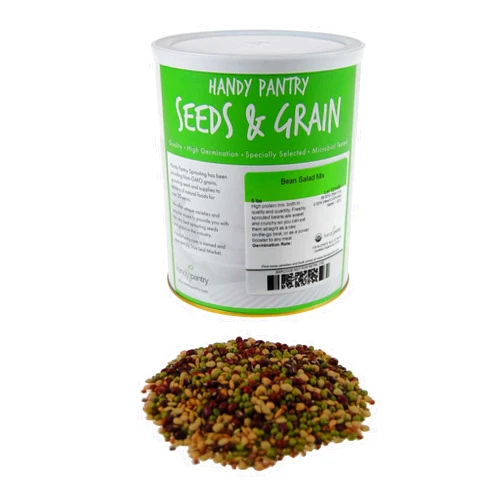 Handy Pantry Bean Salad Sprouting Seed Mix- Certified Organic- 5 Lbs Brand: Mix of Bean Sprout Seeds: Adzuki, Mung Bean, Green Lentil & Radish. for Sprouting Sprouts, Soup, Food Storage Product Name
