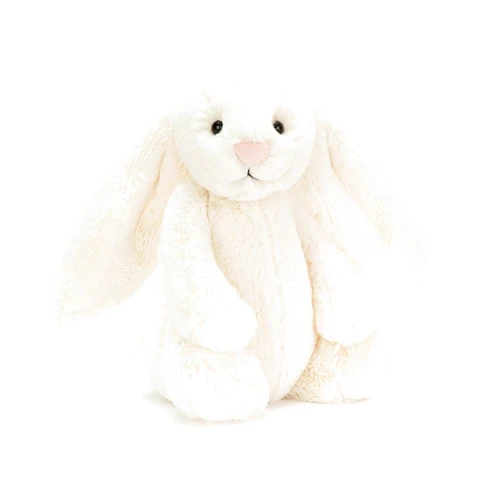 Jellycat Bashful Cream Bunny Stuffed Animal, Medium 12 inches | Rabbit and Bunny Plush Toy | Classic Children's Gift