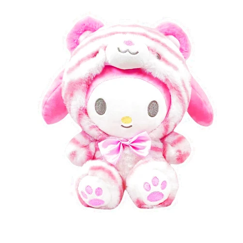 NGCJZF Kawaii My Melody Plush Toys, 10.63 inch Cute Cartoon My Melody Tiger Plushie, Soft Animals Stuffed Doll, My Melody Plush Figure Toys for Kids Anime Fans