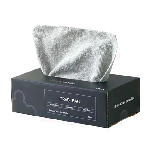 COOHORN 20pcs Kitchen Bar Rags Reusable - Washable Microfiber Dish Cloths Lint Free - Absorbent Cleaning Cloths - Soft Towel for Car - Dusting Wiper for Wiping Counter Kitchen Office Desk Window Glass