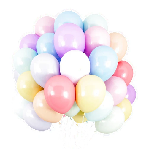 RUBFAC 120pcs Pastel Balloons Assorted Colors 12 Inches Multicolor Balloons for Kid's Birthday Rainbow Party Baby Shower Arch Garland Decoration