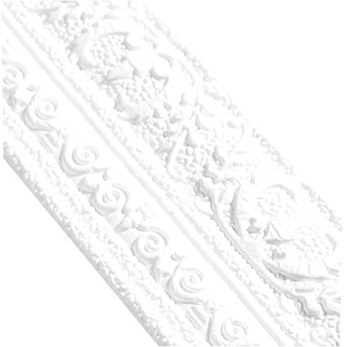 TaoBary 8 Roll 90 x 3 Inch Self Adhesive Flexible Foam Molding Trim Wallpaper Border 3D Sticky Decorative Wall Lines Peel and Stick Wall Baseboard Trim for Home Hotel DIY Decor