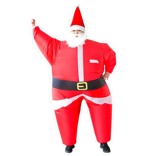 Fanng Inflatable Christmas Santa Claus Costume Unisex Adult Xmas Inflatable Funny Festive Suit Blow Up