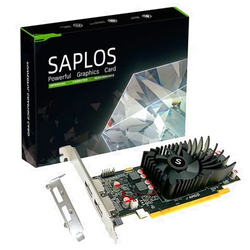 SAPLOS Radeon HD 7750 Graphics Card, 2GB GDDR5 128-bit, Dual DisplayPort, Computer Graphics Card, Entry Level GPU, Video Card for PC, PCI Express x 16
