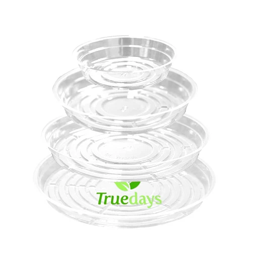 TRUEDAYS 20 Pack Plant Saucers (6 inch / 8inch / 10inch / 12inch) Clear Plant Saucers Flower Pot Tray Excellent for Indoor & Outdoor Plants