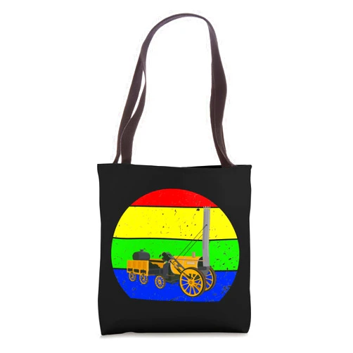 Retro Train Vintage Train Silhouette Coach Engineer Lover Tote Bag