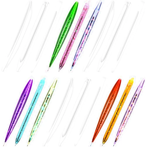 Outus 9 Pieces Pen Shape Resin Molds Epoxy Casting Molds Ballpoint Pen Silicone Molds Cylinder Epoxy Mold for DIY Pen Candle Crafts Making Tool, 3 Styles