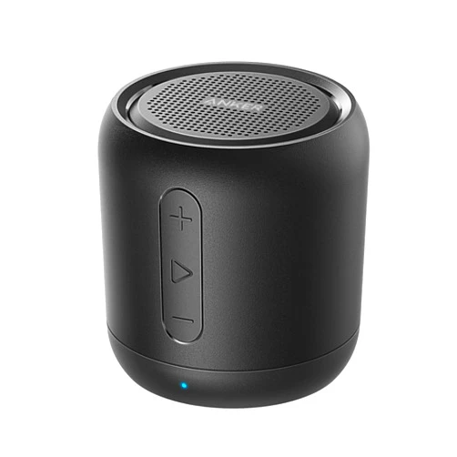 Anker Soundcore Mini, Super-Portable Bluetooth Speaker with FM Radio, 15-Hour Playtime, 66 ft Bluetooth Range, Enhanced Bass, Noise-Cancelling Microphone - Black
