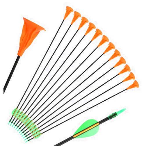 HNZMDY 29 Inch Fiberglass Sucker Arrows Suction Cup Arrows Game Arrows Safty Arrows for Outdoor Target Sports Game