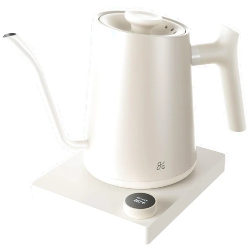 Greater Goods Electric Gooseneck Kettle, 1200W Stainless Steel with Precision Temperature Control, Fast Boil, BPA-Free, Ideal for Pour Over Coffee and Tea,1L (Birch)