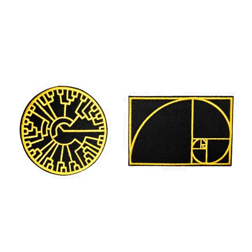 Cute-Patch Phylogenetic Tree Golden Ratio Goldener Schnitt Embroidered Iron on sew on Patches Applique