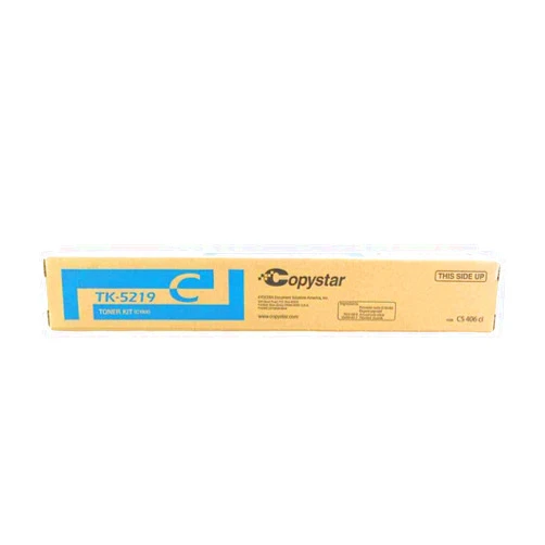 Copystar Kyocera 1T02R6CCS0 Model TK-5219C Cyan Toner Cartridge For use with Kyocera TASKalfa 406ci A4 Color Multifunctional Printer, Up to 15000 Pages Yield at 5% Average Coverage