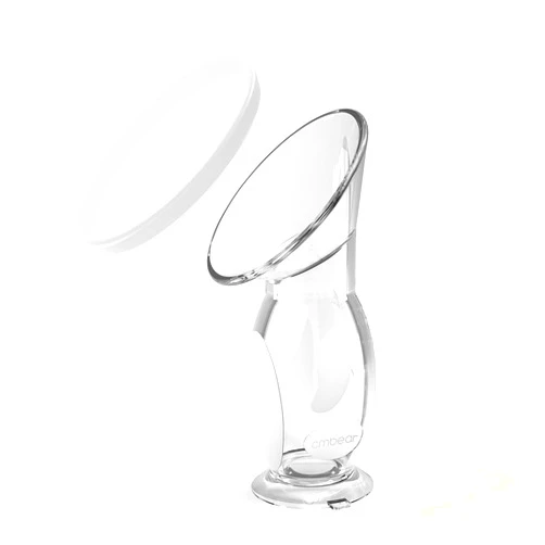 CMBEAR Silicone Manual Breast Pump - 4oz/100ml Capacity, Food Grade, Soft Bottle for Gentle Breast Milk Collection