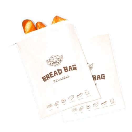 FAMILIFE Reusable Bread Bags,2 Pack Bread Bags for Homemade Bread,Bread Storage with Lining,Sourdough Bread Bags for Fresh Homemade Bread Sourdough Food Storage