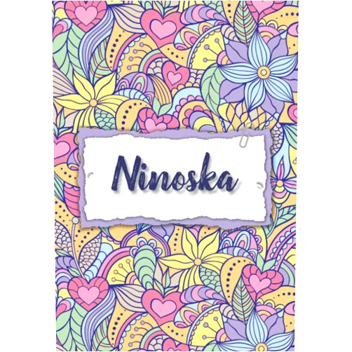 Spanish Edition by Alba & Hilda ES Publishing (Author) Ninoska: Cuaderno A5 | Nombre personalizado Ninoska | Regalo de cumpleaños para la esposa, mamá, hermana, hija | Diseño : floral | 120 páginas rayadas, formato A5 (14.8 x 21 cm) (Spanish Edition)