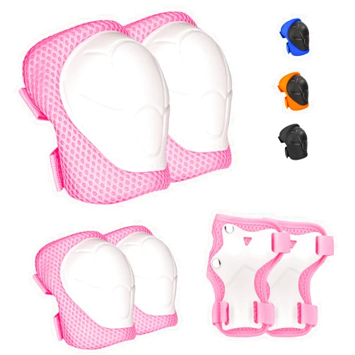 ZLEIOUY Kids Protective Gear Set - Knee Pads Elbow Pads with Wrist Guards for Ages 3-15 | 3-in-1 Safety Protective Gear for Skating, Cycling, Biking, Roller Skates, Scooters