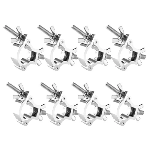 WorldLite 1.18-1.38 Inch Truss Clamp Stage Lights Clamp, 8PCS WorldLite Premium Lighting Clamps for DJ Lighting Par Lights Spot Lights, Fit for 30-35mm OD Tube/Pipe, Heavy Duty 165lb Load Capacity