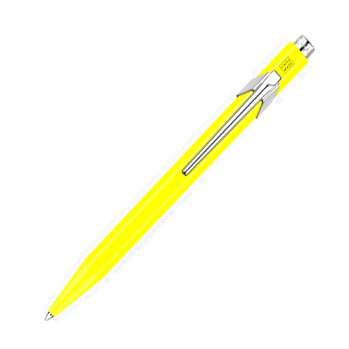 Caran d'Ache CREATIVE ART MATERIALS Caran D'ache Ballpoint Pen Metal Fluor Yellow (849.470)