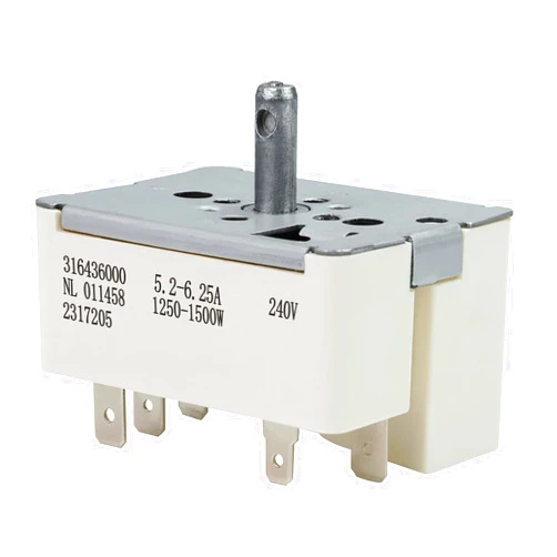 XNGQUEY 316436000 Surface Infinite Burner Range Switch, Burner Infinite Control Switch, Fits for Frigidaire (6 Inch), Replaces Part 316021500, 5304506424, 1155394, AP3890378, EAP1145039, PS1145039