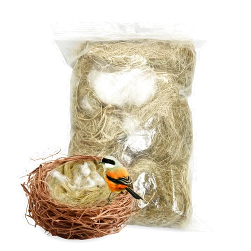 kathson Natural Mixing Bird Nesting Material, Bird Nest Building Materials Parakeet Mixed Nesting Fiber for Budgie Parrot Finch Canaries and Other Birds Hatching Breeding (100g/3.5oz)