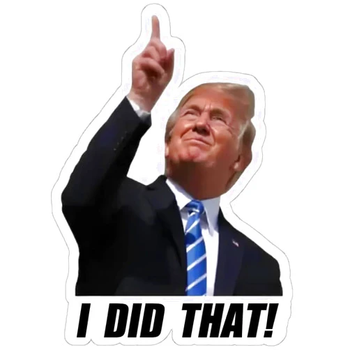 Huibao Trump I Did That Stickers, 2.5inch I Did That Trump Sticker (100, A)