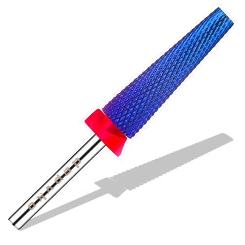 Depvko Super Long 5 in 1 Nail Drill Bits, 3/32'' Carbide Tungsten Bits, Two Way Rotate Professional Advanced Safety Bits for Nail, Fast Remove for Manicure Pedicure Cuticle Gel Polishing(Fine, Purple)