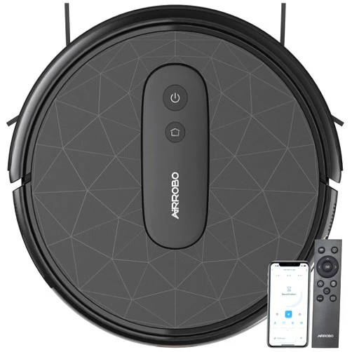 AIRROBO Robot Vacuum Cleaner - Robotic Vacuums with 2800Pa Suction Power, Ideal for Pet Hair, Hard Floors, and Low Carpets - Self-Charging, App Control - 120 Minutes Runtime.