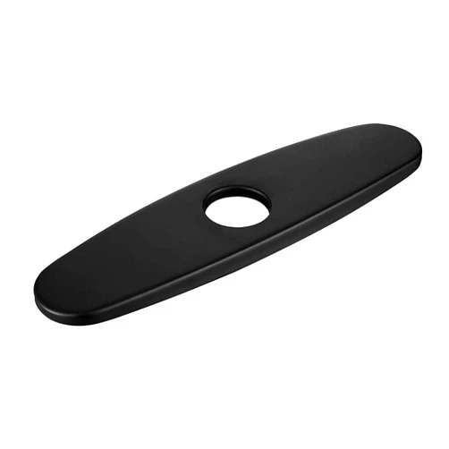 Besfocet Matte Black 10-inch Kitchen Sink Hole Cover Escutcheon Deck Plate, Stainless Steel Sink Hole Cover Round Escutcheon Matching Kitchen Sink Faucet for 2 or 3 Holes Kitchen Sink