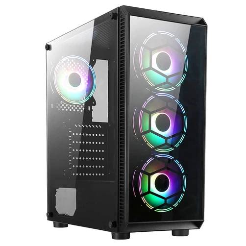 CiT Sahara F4 Mid-Tower ATX ARGB PC Gaming Case | Black