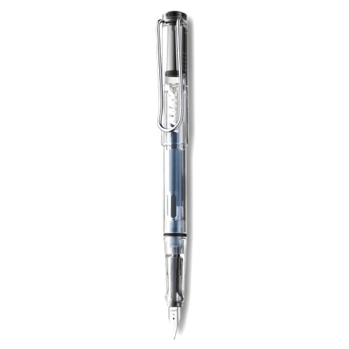 LAMY Transparent Vista Fountain Pen with Medium Nib and Blue Ink (L12M)