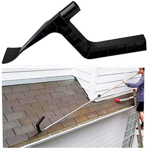 Yanuazio Home Gutter Tool Gutter Cleaning Spoon and Scoop, Threaded Design Roof Gutters Cleaning Tool for Garden, Ditch, Villas, Townhouses