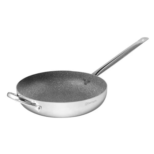 Aeternum, Large Family, Large Size, Non-Stick Frying Pan, Suitable for Induction, Diameter 36 cm, Aluminium, Silver