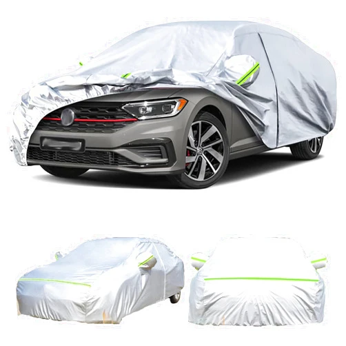 Eysbiy Car Covers Custom for VW ID.4/ID 5 2020-2023 Car Cover Waterproof All Weather, 210D 6 Layers Cover with Charging Port Waterproof Zipper, Windproof Strap, Cotton Lining