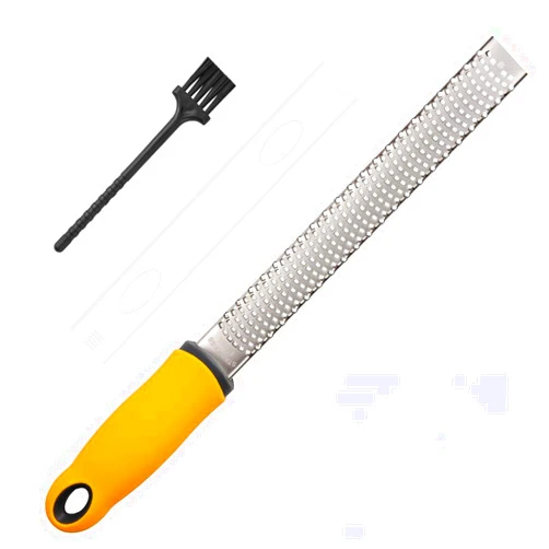 MsfIAIoo Lemon Zester, Cheese Grater, Parmesan Cheese, Ginger, Chocolate, With Razor-Sharp Stainless Steel Blade, Protective Cover and Cleaning brush, Dishwasher Safe, by NSpring (narrowzester)