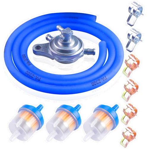 ORAEVY Gas Fuel Filter Hose Tube Line +Vacuum Fuel Pump Petcock for GY6 50cc 150cc 139QMB 157QMJ Roketa SUNL Taotao Chinese Scooter ATV Motorcycle Parts
