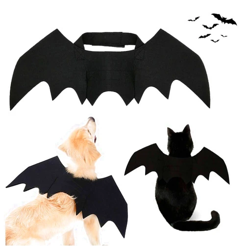 Strangefly Halloween Bat Wings Pet Costume,Party Dress Up Funny Cool Apparel,for Cat and Small Medium Large Dog(L)