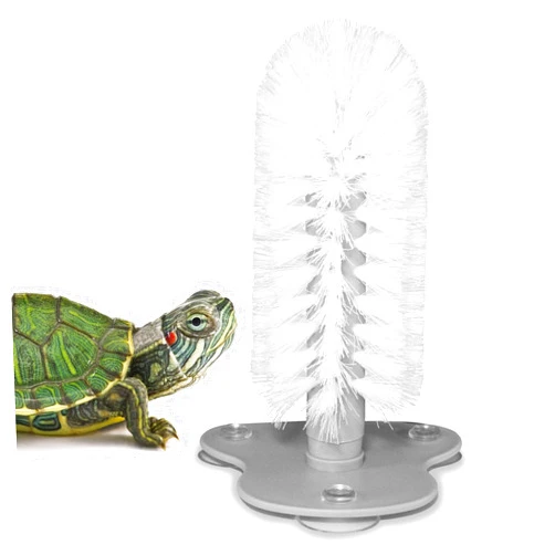 JJMOLLE Turtle Brush with Suction Cup for Tank, Turtle Toys for Aquatic Turtle Tank Accessories, Turtle Accessories for Tank, Turtle Scratcher for Tank Aquatic Turtle Toys