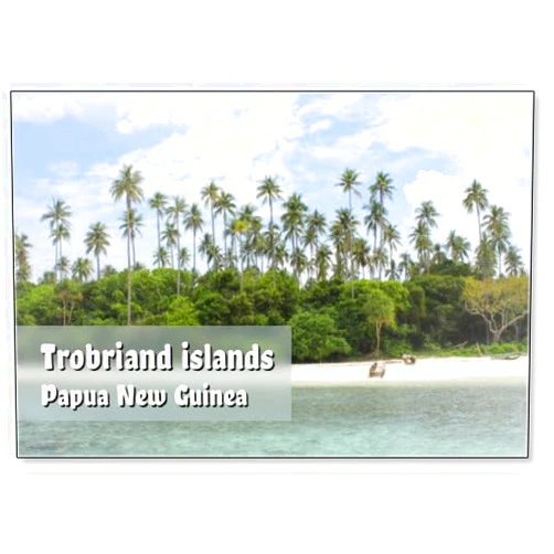 Photomagnet Small Island Across from Kitava Island, Trobriand Islands, Papua New Guinea, Fridge Magnet