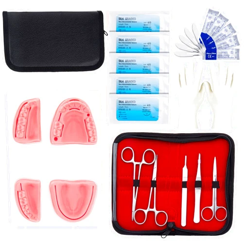 LVCHEN Dental Oral Practice Kit - Dental Training Kit with 4 Soft Silicone Oral Pad - 25 Pcs Set Practice Kit for Dentist Practice & Assistant Student Training