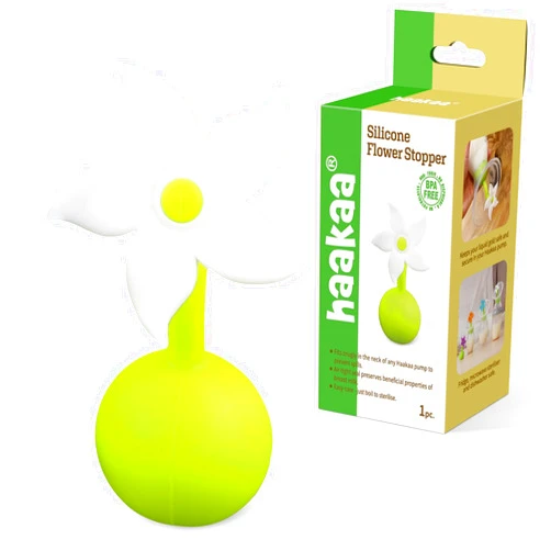 haakaa Flower Stopper Breastpump Stopper Manual Breast Pump Silicone Flower Stopper 100% Food Grade Silicone BPA PVC and Phthalate Free 1 pc, White