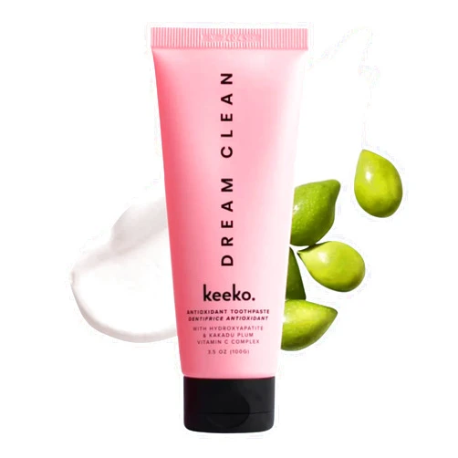 Keeko Dream Clean Antioxidant Toothpaste - Award-Winning, Enamel-Strengthening, Fluoride-Free with Kakadu Plum Complex Mint Flavor, Vegan 3.5oz