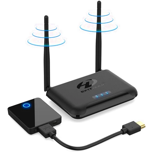 PAKITE Wireless HDMI Transmitter and Receiver, 2.4/5GHZ, 1080P@60Hz FHD, 60M/196FT, 1 TX to 4 RX, Streaming Video from Laptop, Camera, Cable Box to HDTV, Projector, Monitor