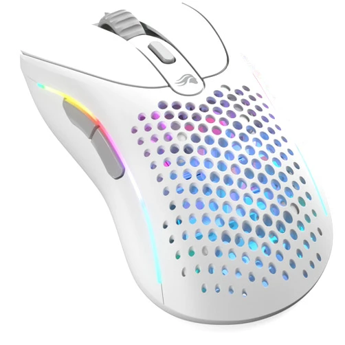 Glorious Gaming - Model D 2 Wireless Ergonomic Mouse, Superlight 66g, up to 210 hr Battery Life, 26K Optical Sensor, 6 Programmable Buttons, 80 Million Clicks, FPS, MMO, MOBA, Battle Royale (White)